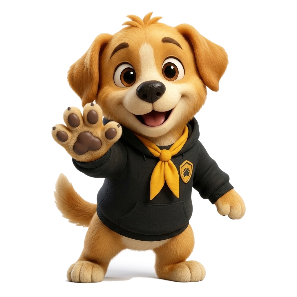 Scout, MyTenancyFile AI assistant, offering a high five